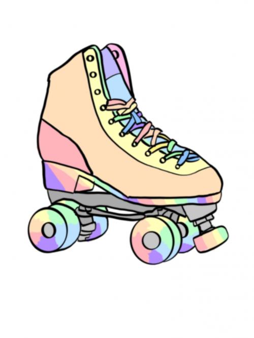  Rainbow Roller Skate